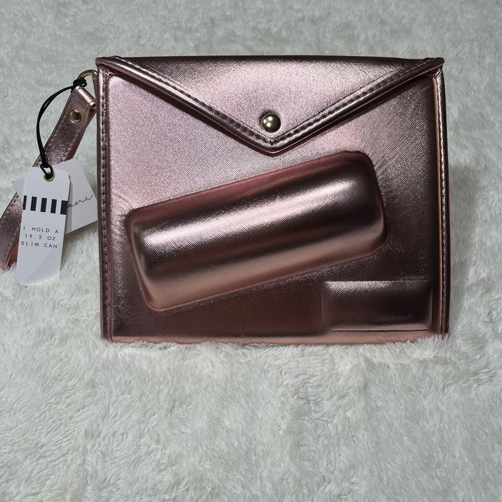 NWT Rose Gold Slim Can Clutch by 8 Oak Lane for Neiman Marcus